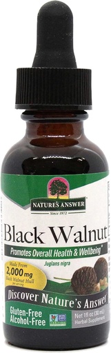 [BRSWIY35AIMRA2TI] Respuesta de la naturaleza Black Walnut Green Hull Extract 1oz - Sin alcohol, sin gluten, Kosher - Black Walnut, Wormwood Black Walnut Clove Parasite Cleanse - Detox &amp; Liver Support, Digestive Cleanser