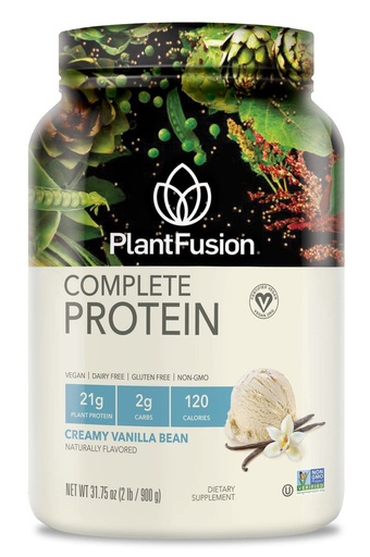 [BRSWIYDYAUGBSA3K] PlantFusion Complete Vegan Protein Powder - Plant Based Protein Powder With BCAAs, Digestive Enzymes and Pea Protein - Keto, Gluten Free, Soy Free, Non-Dairy, No Sugar, Non-GMO - Vanilla Bean 2 lb