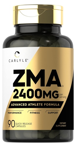 [BRSW2ZQPAB7RSH3X] Carlyle ZMA Supplement for Men and Women | 90 Capsules | Zinc, Magnesium & Vitamin B6 | Non-GMO & Gluten Free