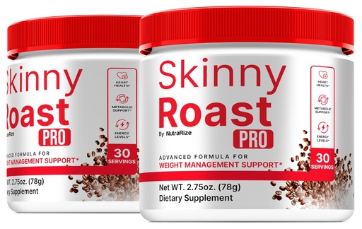 [BRSRABQKA4GW2ETU] (2 Pack) Skinny Roast Pro - Premium Powder Formula for Overall Health & Fitness, SkinnyRoast Pro to Support Healthy Lifestyle & Maintain Energy, Official Skinny Roast Pro In A Jar Review (60 Servings)