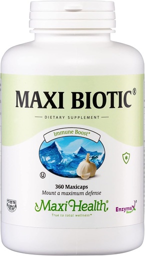 [BRSWIYAKCUOQYFQZ] Maxi Health - Maxi Biotic Aged Garlic Extract Capsules (360 Count) | Kyolic Garlic Supplement with Spirulina, Echinacea, Oregano and Enzymax - Natural Antioxidant - Wellness Support