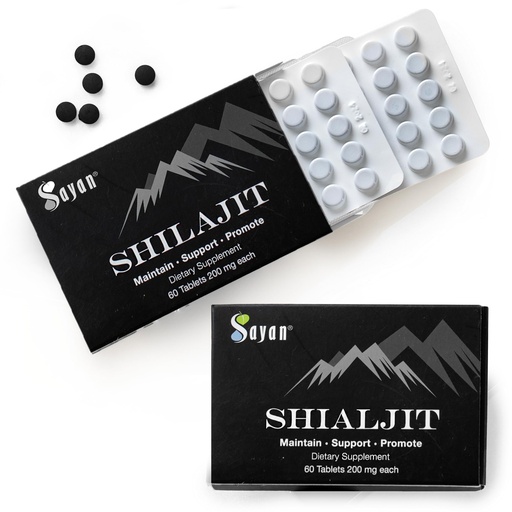 [BRSROHYOCQHRSFAZ] Sayan 100% Pure Shilajit Tablets, High-Potency Supplement, More Effective Than Resin & Capsules, 85+ Trace Minerals Sourced from 10,000 ft Lab-Tested. 120 Tablets 200 mg per Tablet 2-4 Month Supply