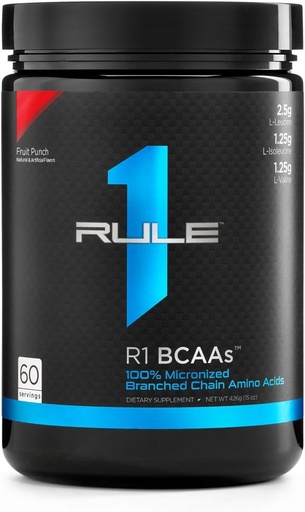 [BRSWGZAZCMNG2HTD] Rule One R1 Bcaa 60 Serving Fruit Punch, 444 Gram
