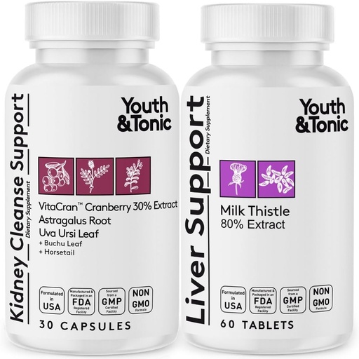 [BRSWYBQZAEPBUHT4] Liver and Kidney Health Supplement – Complete Body Cleanse Detox Support for Residual Waste, Water Balance, Repair, and Wellness