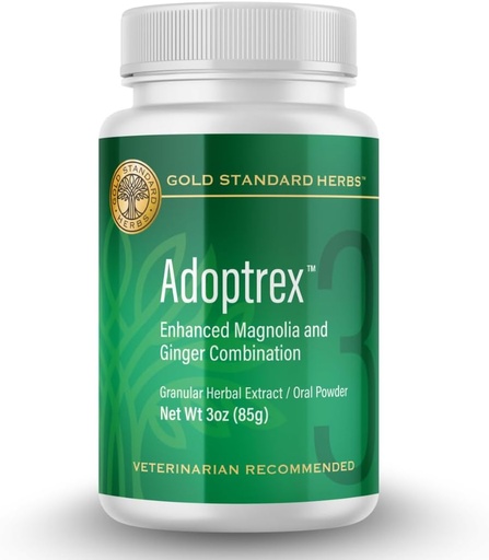 [BRSRAEIOAEMWYE3G] Adoptrex Gut and Pancreatic Function Support Supplement for Dogs by Gold Standard Herbs, All Natural Magnolia and Ginger Combination Powder (85 gram)