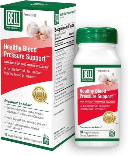 [BRSWIYYMDICQCGTE] Bell Healthy Blood Pressure Support™ Unique Blend - Natural Blend of Green Coffee Bean Extract, Garlic & Celery Seed Extract Supplements- 60 Capsules, Vegan, Non-GMO