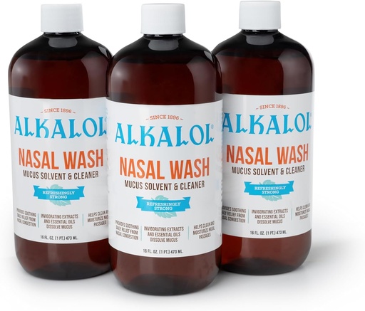 [BRSWKZQ4BV5A2CQ7] Alkalol Solution Original Nasal Wash, 16 fl oz (pack of 3)