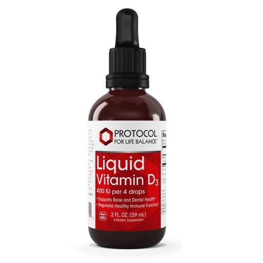 [BRSWIYILOUNRO3A3] PROTOCOL FOR LIFE BALANCE - Liquid Vitamin D-3 - Supports Calcium Absorption, Bone and Dental Health, and Immune Function in Easy to Administer Drops - 2 Fl oz (60 mL)