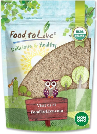 [BRSRMEAKCIAQKA3Z] Food to Live Organic Ashwagandha Root Powder, 12 Ounces - Non-GMO, Finely Ground Indian Ginseng, Pure, Raw, Vegan. Easy to Mix. Adaptogenic Herb.