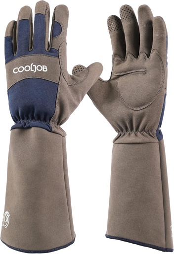 [BRSW2CQ5CN7Q4FD5] COOLJOB Thorn Proof Rose Pruning Garden Gloves for Men, Long Sleeve Padded Yard Work for Bush, Blackberry, Cactus, Heavy Duty/Puncture Resistant/Machine Washable, Xlarge, Navy