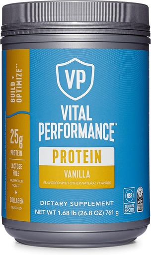 [BRSWYBL2BMCAG3L3] Protéines vitales Poudre de peptides de collagène - Vanille, Mélange de poudre de protéines, sans lactose, faite sans gluten, 1,68lb