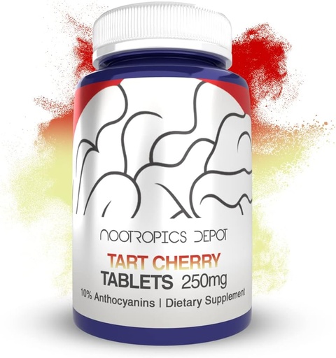 [BRSWY236OIIQ2ELL] Nootropics Depot Tart Cherry Extract Tablets ← 250mg tención 60 Conde Silencio 10% Anthocyanins ← Soporta Oxidación Equilibrada " Inflammation Levels 