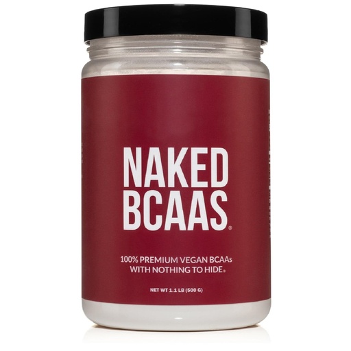 [BRSWGYY2AANRQ23V] NAKED BCAAs Amino Acids Powder, Only 1 Ingredient, Pure 2:1:1 Formula, Vegan Unflavored Branched Chain Amino Acids, Instantized All Natural BCAA Supplement - 500 Grams, 100 Servings