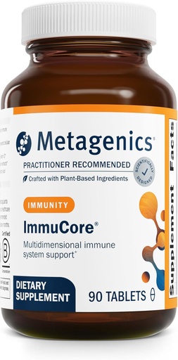 [BRSWI237ON4QK2AV] Metagenics ImmuCore - תמיכה כספית עם ויטמין C & D3, Zinc, Selenium & Mushroom Extracts * - תמיכה אנטי-חמצן ונשימה * - Non-GMO, Gluten-Free 90 Tablets