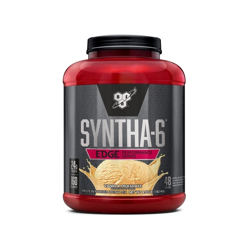 [BRSWKFQQPMDRW3TG] BSN SYNTHA-6 EDGE Protein Powder, Vanilla Flavored Powder with Hydrolyzed Whey, Micellar Casein, for Muscle Gain, Low Sugar, 24g Protein, Vanilla Milkshake, 48 Servings, 4.01 Pound (Pack of 1)