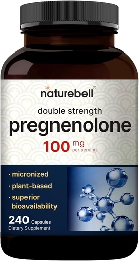 [BRSWYZIKBYPWKCLJ] Pregenolone 100mg, 240 Capules  99% 99% de Purity, puntuació micronitzada per a màxima absorció, Plant Based Mediroide Natural, cervell, & Imneune salut suplementari "2002-GMO, Soy Free