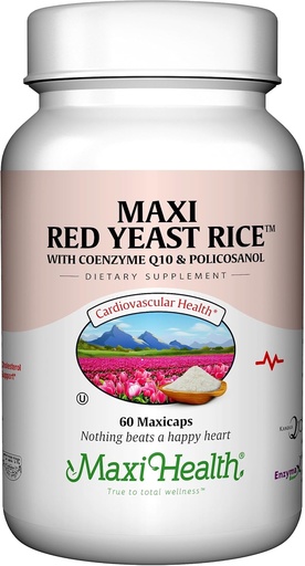 [BRSWIYAKCUOQ223G] Maxi Health, Maxi Red Yeast Rice Complex (600 Mg), 60 Capsules