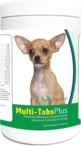 [BRSWKZINAAGA2YA5] Healthy Breeds Chihuahua Multi-Tabs Plus Chewable Tablets 365 Count