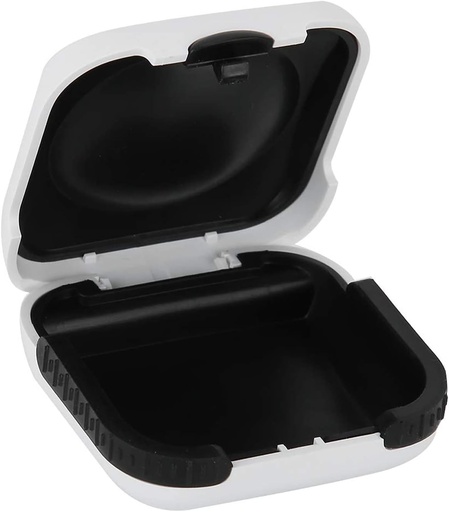 [BRSWGGQZOIFBA2TO] Hearing Aid Case Hard Small Splashproof 2.16"*2.04"*0.39" Cushioned Interior for 2 Hearing Aids, ITE, RIC, CIC