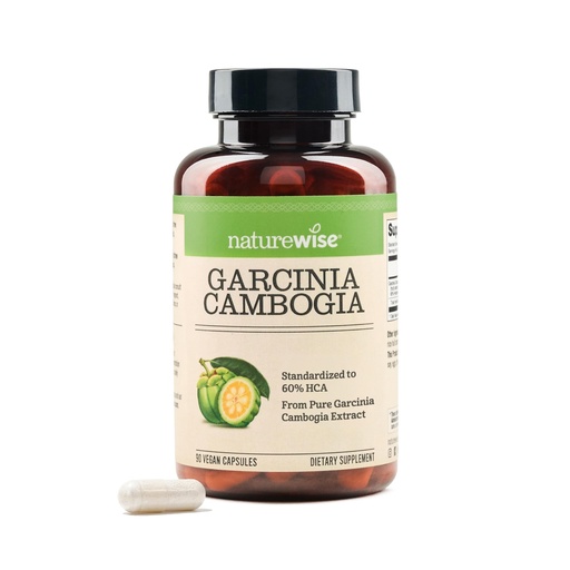 [BRSWIHILA4NRQD36] Naturewise Garcinia Cambogia - 60% HCA Concentration Extract, Natural Support for Weight Goals and Energy Levels - Vegan, Non-GMO, Gluten Free - 90 Capsules[1-3 Month Supply]