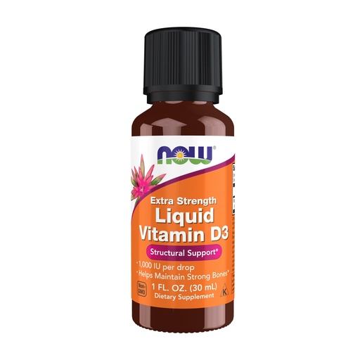 [BRSWI2YCDF5BA3DY] NOW Foods Supplements, Liquid Vitamin D-3, Extra Strength, Structural Support*, 1-Ounce