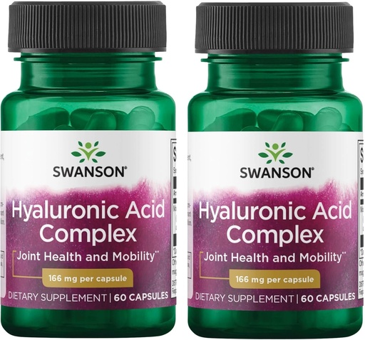 [BRSWGFD3B4FWYDLF] Swanson Hyaluronic Acid Complex 166 mg 60 Caps (2 Pack)