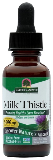 [BRSWIYQACECRE3YV] Nature's Answer Milk Thistle Extract | Promotes Healthy Liver Function | Cleanse and Detox Supplement | Non-GMO, Kosher Certified & Gluten-Free 1oz