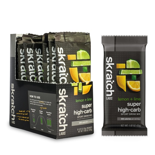 [BRSROBD7OEFAIHLL] Skratch Labs Super High-Carb Drink Mix Packets - Carbohydrate Powder - Cluster Dextrin and Electrolytes - Endurance Energy- Energy Gel Alternative - Lemon/Lime - 8 Single Serving Packets - Non-GMO