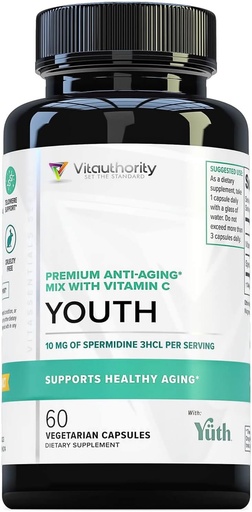 [BRSROYA7DNYRYGQ3] Enhanced Absorption Pure Spermidine Supplement - 99% Standardizované Spermidine 3HCL Anti Aging Dodatek pro ženy a mužů Longevity Brain Telomere Heart Cell and Skin Support - 60 Služeb