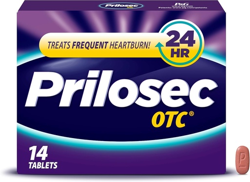 [BRSWIY35AZYWCADC] Prilosec OTC, Omeprazole uždelstas spaudai 20mg, Rūgščių reduktorius, Gydo Dažnas širdies nudegimas 24 valandų paramos, Visa diena, Visa naktis *, Heartburn Medicina, 20mg, 14 tablečių