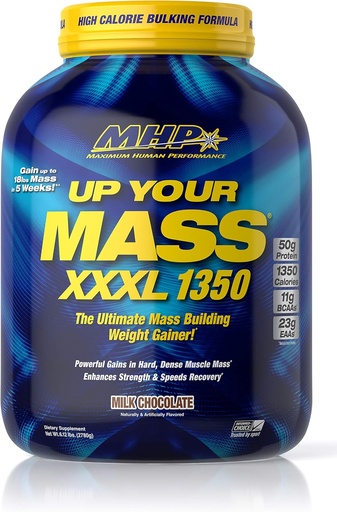 [BRSWGFITOACG2FLL] En Fazla İnsan Performansı MHP UYM XXXL 1350 Mass Building Kilo Kazanıcı, Kas Mass Ligs, w/50g Protein, Yüksek Calorie, 11g BCAAs, Leucine, Milk, 8 Hizmetler
