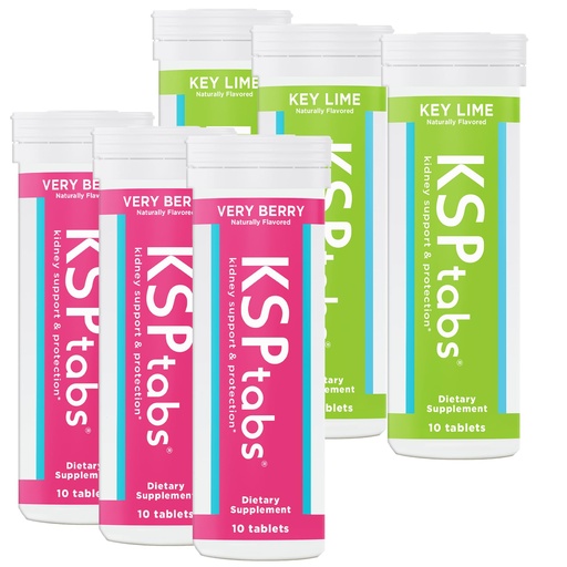 [BRSWGZDYBUORU3YU] Berry & Lime All Natural Hydration & Kidney Health Supplement to Combat Calcium Oxalate Crystal Formation, Mixed Flavor-6 Pack