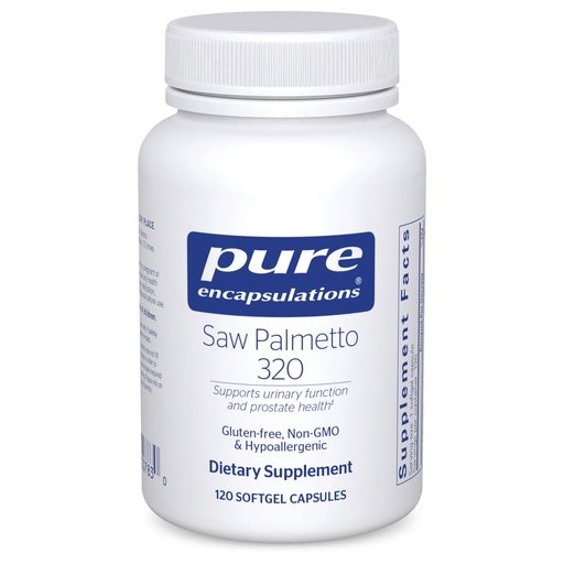 [BRSWIYQBOF5AIFL2] Pure Encapsulations Saw Palmetto 320 - Fatty Acids & Other Essential Nutrients to Support Metabolism & Urinary Function - with Saw Palmetto Extract - 120 Softgel Capsules