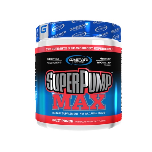[BRSWIY37CIEBQG3Y] Gaspari Nutrition SuperPump MAX, The Ultimate Pre Workout Powder, Sustained Energy Preworkout, Nitric Oxide Booster, Muscle Growth, Recovery & Replenishes Electrolytes (40 Servings, Fruit Punch)