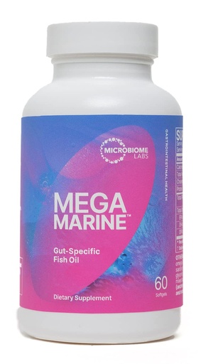 [BRSWYZLYDN7GYD34] Microbiome Labs MegaMarine Omega 3 Fish Oil Supplements - Gut-Specific EPA DHA Omega 3 Supplement with DPA for Gut Health - Support Immune & Gut Barrier Function (60 Softgels)