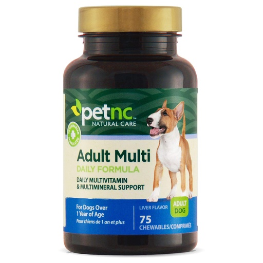 [BRSWIFABBN5BU3A5] Petnc Adult Multi Chewables (75 Count), Daily Dog MultiVitamin & Multimineral Support, Includes Zinc, Magnesium & More, Supports Overall Health, For Dogs 1+ Year, Liver Flavor | Adult Dog Daily Multivitamin & Multimineral Chewables with Zinc, Magnesium, Tasty Liver Flavor for Dogs 1 Year Plus
