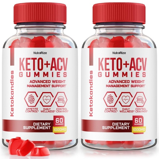 [BRSROBT7OAGQYAL7] NutraRize (Pack of 2 KetoKandies Keto+ACV Gummies for Weight Loss, Maximum Strength Supplement, Keto Kandies Reviews (120 Gummies)