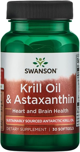 [BRSWIAIMAEHRODT6] Swanson Electric Krill Oil & ASTAXANTHIN 30 SGELS (意大利语)