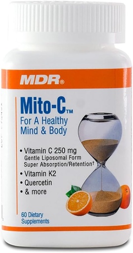 [BRSWYYA6B4CWEYAV] Vitamin C Immune Support, Doctor Recommended Mito-C, with Vitamin k1, 60 Count, 500mg, Great Source of Vitamin C