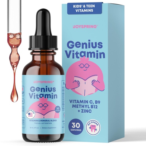 [BRSRMY3RCEIWE2D7] JoySpring Kids B Complex | Vitamin B Complex Liquid Drops with Elderberry, Zinc & Vitamin C | Support for Overall Wellness (1 fl oz) 30 Servings