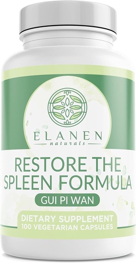 [BRSRMFIDBUAW2YI3] Elanen Naturals GUI Pi Wan, 3rd Party Tested, GUI Pi Tang, Atjaunot Spleen Formula Nourišs sirds, Liesa, un prāts, 100 Dārzeņu kapsulas