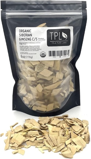 [BRSWGBI2CAFREFL3] TPL Organic Siberian Ginseng Eleuthero Root Dried C/S 6Oz Premium Quality. Certified Organic. Gluten Free, Non GMO and Vegan
