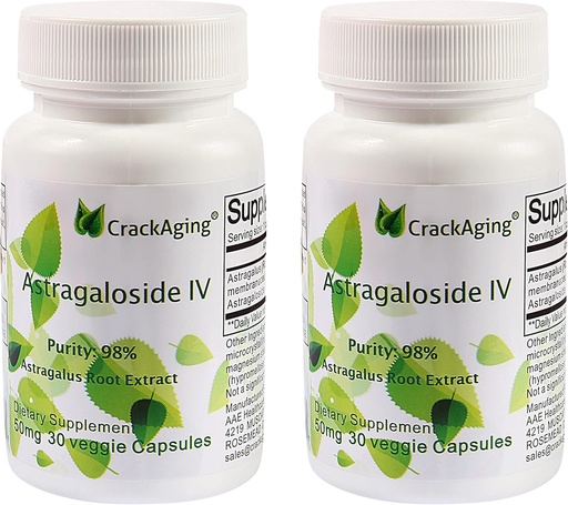 [BRSWIZY3C55B6ELI] Crackaging Super-Absorption Astragaloside IV 98% 50mg- Anti-Aging Supplement