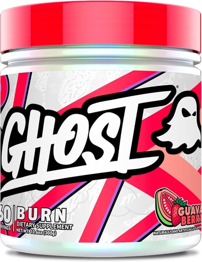 [BRSROCD2OQDQEYIU] GHOST Burn Weight Management Powder, Guava Berry (60 Servings) - Metabolism " Energy Support supplement for Men " Women - Natural Caffeine, L-Carnitine " L-Tyrosine - Gluten, Soy " Sugar-Free, Vegan