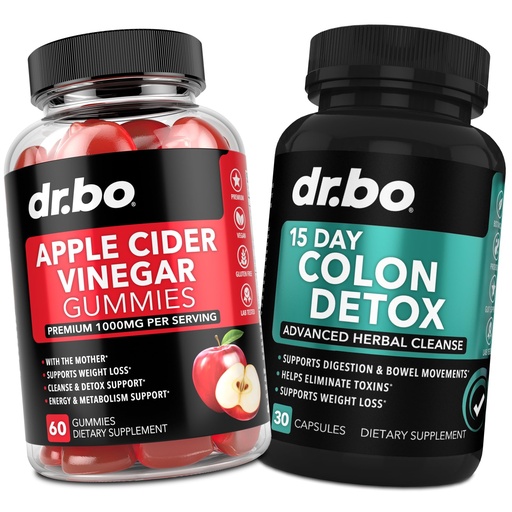 [BRSROFICBABQOYLL] ACV Gummies & Colon Cleanser Detox - 1000MG Apple Cider Vinegar Gummies & 15 Day Colon Cleanse Detox for Digestion & Gut Health - Fast Natural Probiotic Laxative Pills for Bowel Movement Supplements