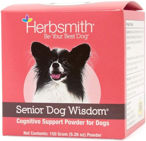 [BRSWGH3QAAJWACTL] Herbsmith Senior Dog Wisdom – Dog Dementia Supplement – DHA für Senior Dog Brain Health - Senior Supplement für Hunde- 150g