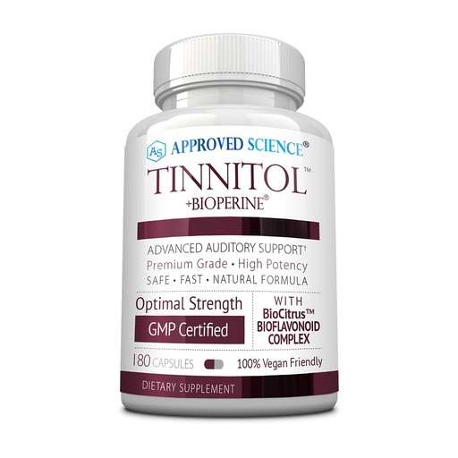 [BRSROZAEBADREYLP] Approved Science Tinnitol - Tinnitus Support Supplement - Ease Ringing in The Ears - Boost Inner Ear Health - 1 Bottle - 3 Month Supply - Made in The USA