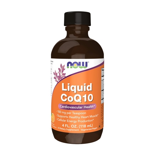 [BRSWIYQ7AQJQKCD4] NOW Supplements, CoQ10 Liquid, 100 mg per Teaspoon, with Co-enzyme B Vitamins, Sweetened with Xylitol, 4-Ounce