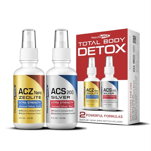 [BRSWKGY3CAFBOH3A] Results RNA – Total Body Detox Extra Strength System – ACS 200 Silver & ACZ Nano Zeolite help to Detoxify & Boost Immunity (4 oz - 60 day)